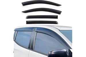 ‎JHCHAN JHCHAN Windabweiser Regenabweiser for Mitsubishi L200 Triton 2015-2023 Serie 5 FIAT Fullback Cross 2015-2022 Doppelkabine Pickup Regenabweiser Smoke Schwarz