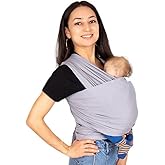 Esnek Wrap Sling Bebek Taşıma Şalı (gri)