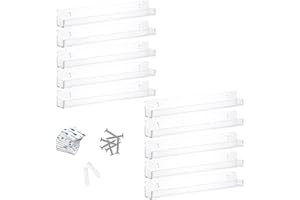 DIFLAX Soporte Vinilos Pared 10 Unidades, Expositor Transparente para Discos de Vinilo, Fotos, Libros, Obras de Arte, Decoración Hogar