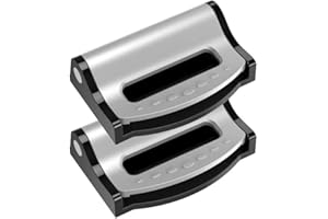 MINSEZHI 2 ajusteurs ceinture sécurité Voiture,positionneur Clip ceinture sécurité,Clip ceinture sécurité véhicule(Argent)