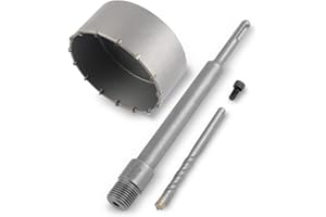 BINOTA Sierra Perforadora Hormigón 130 mm con Vástago SDS Plus 220 mm para Cemento, Ladrillo, Piedra, Pared