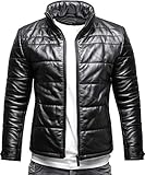 winterjacke leder fell herren Cleanes Design. Mittelhoher Stehkragen. Butterweiches Schafsleder mit eingefärbten, schwarzen Reißverschlüssen .