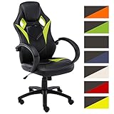 CLP Fauteuil de Bureau Magnus - Chaise de Bureau Réglable en Hauteur Design Gamer I Chaise de Bureau à Roulette Vert