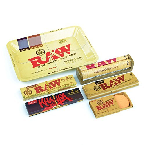 RAW Rolling TRAY KIT or SET King Size + Schale + Hydrostone + ROLLER + Papiertipps