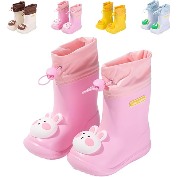 PERLETTI Bottes De Pluie Enfant Noir Gris Batman - Bottines Garcon Imperméables Protection Neige Et Boues Cordon De Serrage - Galoches Avec Chauve Souris Et Semelle Antidérapante (Noir, 24/25 EU