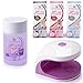 essence Gel Nails at Home Set/ UV/LED Lamp & Gel & Primer/Cleanser & correction Pen/ french peel off gel 2in1/ Gel-Nails - Nail Dryer in 10sec (12 pcs.)