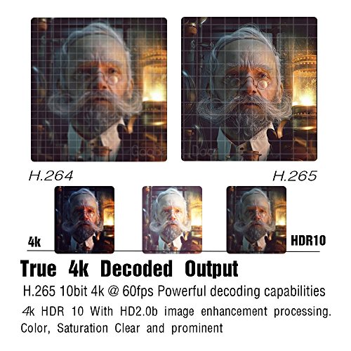 Android 6.0 TV Box, 2017 Modell GooBang Doo ABOX Smart TV Box Amlogic S905X 64 Bits und Real 4K Spielen - 6