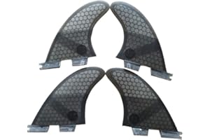 UP SURF UPSURF Tabla de Surf FCS II Aletas Fibra de Vidrio Quad Fin Thruster Set Tener Panal para Surf Paddle Board