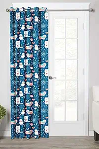 Ultimate Trends Polyester 3D Cartoon Curtains for Boys & Girls Kids Room for Window 5 feet 1 Piece (Blue Color)