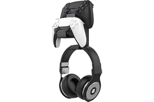 MoKo Controller Holder, Dual Gamepad Controller & Headphone Hanger for Xbox One, Xbox 360, PS3, PS4, PS5, PC, STEAM, Switch/S