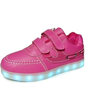 KuBua LED Lich Schuhe Kinder 7 Farbe USB Aufladen LED Lighted Leuchtend Sportschuhe Sneakers Leuchtet Turnschuhe...