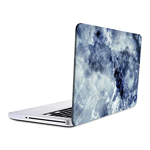 KONKY Macbook Pro 15 A1707 Hülle (2016 freigegeben), Schützende Soft-Touch HartschaleTasche Schutzhülle Snap Case für Neueste 2016 Apple MacBook Pro 15 "Zoll mit Touch Bar und Touch-ID, Marmor Dunkelblau