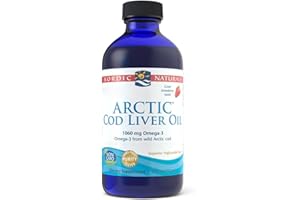 Nordic Naturals, Arctic Cod Liver Oil, 1060 mg di Omega-3 da Olio di Fegato di Merluzzo, con EPA e DHA, Gusto Fragola, 237 ml, Testato in Laboratorio, Senza Soia, Senza Glutine, Non OGM