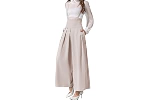 DayaEmmoTQ Combinaison pour femme - Bretelles fines - Pantalon taille haute - Jambes larges - Sans manches - Ample - Avec poches