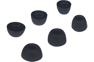 Adhiper 3 paia di tappi per le orecchie Galaxy Buds2 Pro, in silicone per ridurre il rumore, compatibili con gli auricolari Samsung Galaxy Buds 2 Pro, adatti per custodia di ricarica (S/M/L, nero)