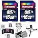 Price comparison product image Transcend 32GB High Speed Class 10 SD MEMORY CARD (2 x 16GB Memory Cards) for Nikon D7200, D7100, D7000, D750, D5500, D5300, D5200, D5100, D3300, D3200, D3100, D810, D810A, D800, D800E, D610, D600, D4, D4s, D3, D3X, D3S, D3000, D5000, D300S, D700, D300, D90, D60 DSLR Cameras