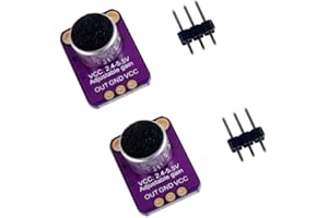 ARCELI Amplificatore per microfono 2pcs Electret, GY-MAX4466 Sensore di sblocco con controllo guadagno regolabile per Arduino