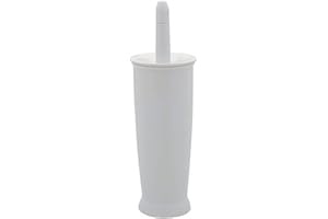 Addis Closed Toilet Brush Set, Plastic, White, 12.5 x 12.5 x 39 cm, 510284