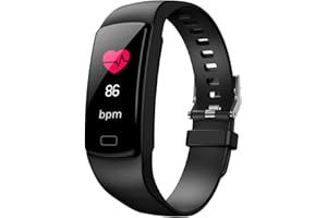 SMART FITSPORT Y5 Fitness Tracker avec Moniteur de Sommeil Moniteur Couleur écran Bluetooth Bluetooth Smart Watch activité Tracker Compteur de Pas étanche et Compteur de Calories pour Android iOS (Noir.)