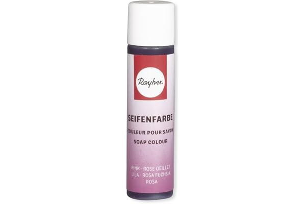 Rayher 34246264 Couleur pour savon, rose, inodore, 10ml, flacon compte-goutte, testé dermatologiquement, végane, art créatif pour la coloration de savon transparent et opaque