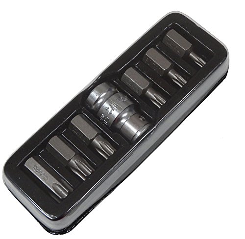 Aerzetix - Satz 6 Torx Bits T25 T30 T40 T45 T50 T55 + Bithalter 1/2 "
