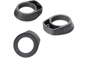 Oniissy Espaciador de auriculares de bicicleta de 1-1/8 pulgadas, espaciador de manillar de bicicleta de carretera, Mountain Road Ciclismo Tubo de dirección 4 x arandela espaciadora, negro