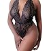 Produktbild feiXIANG Dessous Lingerie Damen Underwear Babydoll Sleepwear Mädchen Spitze Nightwear G-string Pyjama Dessous Mini Lingerie (M, Schwarz)