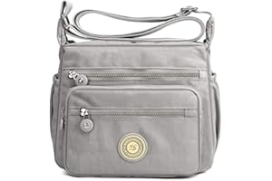 Gelory Torba na ramię z wieloma kieszeniami na co dzień dla kobiet, nylonowa, wodoodporna, regulowany pasek, podróżne torby kurierskie, torby na ramię i torebki