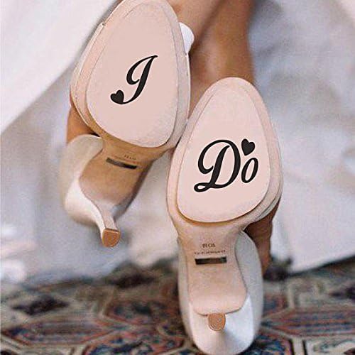 I DO Removable Vinyl Wedding Shoes Decals Sticker