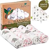 SAUGSTARK & FUNKTIONAL: Jedes Musselintuch ist doppelt gewebt für eine verbesserte Saugfähigkeit. Damit sind sie perfekt als Spucktuch, Windel oder zum Stillen geeignet. Mit praktischem Aufhänger als Babyhandtuch oder Waschlappen.