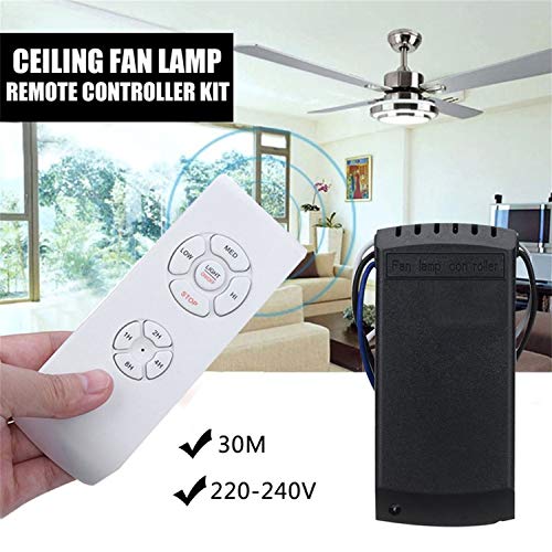 Preisvergleich Produktbild Universal Lange Fernabstand Heimgebrauch Drahtlose Deckenventilator Lampe Fernbedienung + Timing Drahtlose Fernbedienung Set (Farbe: weiß)