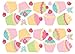 Produktbild Fine Decor Wallcoverings Ltd Fun4Walls Stickarounds Wiederverwendbare Wandsticker Cupcake