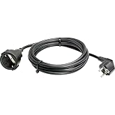 as - Schwabe Extension Cable 2 m H05VV-F 3G1,5 - Extension Cable 230 V / 16 A / 3,500 W - Female Plug and Socket with Earth P
