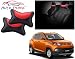 Auto Pearl - Premium Make Black and Red Designer Car Neck Rest Pillow For - Mahindra KUV 100 RS.280.00