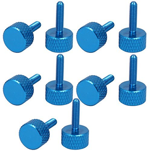 Preisvergleich Produktbild DealMux Computer PC-Grafikkarte M3x12mm Rändel Rändelschrauben Sky Blue 10pcs