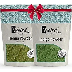 Natural Indigo Powder and Henna Powder (Mehandi) Combo (100GM + 100GM)