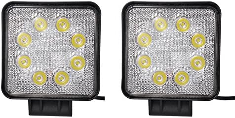 2-Pack 4.3" 24W 6000K 10-30V DC Daylight LED Work Light Spot Beam Driving Fog Lamp for Off-road Truck Car ATV SUV Jeep Boat VTX-24WB