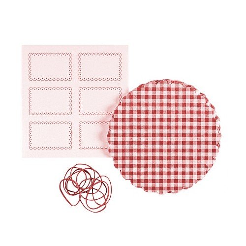 Preisvergleich Produktbild Schmuckdeckchen-Set rot kar.