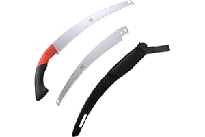 GARDEN V PRO Scie d'élagage professionnelle très résistante avec lame incurvée pour une coupe facile des arbres, plantes, arbustes, bois, buissons