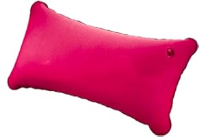 Caribou Living Pink Soft Inflatable Compact Camping Travel Blow Up Air Pillow Cushion for Bed Beach Sun Lounger Sunbathing Backpacking Hiking