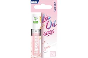 Liposan Lip Oil Gloss Clear Glow (1 x 5,5 ml), brillo labial con efecto volumen, bálsamo labial hidratante con acabado brillante, cuidado labial con fórmula vegana