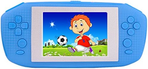ZHISHAN Handheld Game Console Classic Retro Video Gaming Player Portable Arcade System Birthday Gift for Kids Recreation 3.5" Color LCD Big Screen Built in 416 Games (Blue)