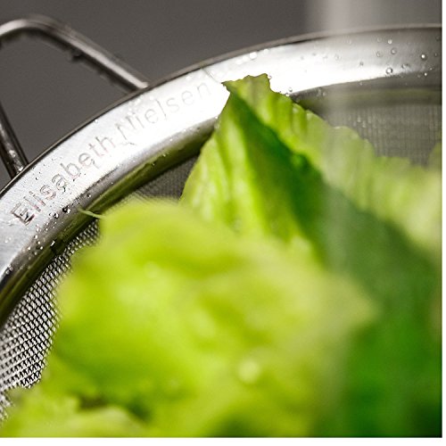 Feinmaschige Küchensiebe aus Edelstahl – Siebe mit Griffen – Ein Satz von 3 Größen mit einer lebenslangen Garantie – Abseihen von Bouillon, Suppen, Joghurt – Waschen von Quinoa, Reis, Gemüse, Nudeln – Sieben von Mehl, Aufbrühen von Tee - 6