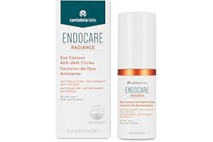 Cantabria Labs Endocare Radiance Contorno Ojos y Antiojeras - Crema Contorno de Ojos Antipolución, Antioxidante y Antifatiga, para Todo Tipo de Pieles, Beige,15 Mililitros