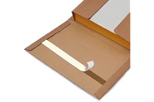 Blasetti Buchversandbox - Book Box S aus brauner Mikrowellenpappe, Packung mit 20 Stück, Ideal zum Versenden von Büchern im A5-Format, Innere Abmessungen 26x14,5x5 cm