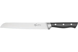 Lagostina Virtuoso, Coltello da Pane 20cm, Robusto e Resistente, Lama in Acciaio Inox, Manico Ergonomico Rivettato con Rinforzo, Elevata Affilatura, Taglio senza sforzo