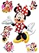 Produktbild 6 tlg. Set _ Wandtattoo / Sticker - " Minnie Mouse " - Wandsticker + Fenstersticker - Aufkleber für Kinderzimmer - Maus Playhouse / Mädchen - Kinder - Wandaufkleber - Postersticker - Badezimmer / Wohnzimmer Deko - Poster - lustig Tattoo