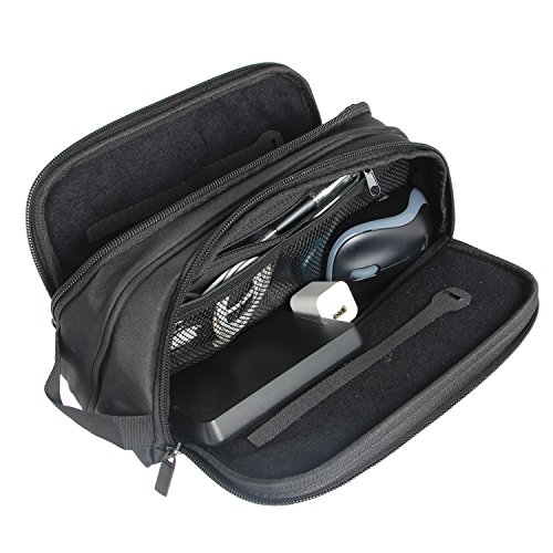 Damero Schwarz Universal Organiser Tasche mit Doppelschicht Sporttasche Tragtasche für Reise zum Ladegrät/Eletronisches Zubehör für Reiseorganisator (Groß) - 6