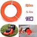 Produktbild mark8shop 2,4 mm x 10 m Flexible Nylon Gras Trimmer Line Seil für 23–35 cc Benzin Rasentrimmer