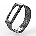 Produktbild XIHAMA Xiaomi Mi Band 2 Armband Leder Milanaise Handgelenk Armband mit Metall Rahmen für Xiaomi Mi Band 2